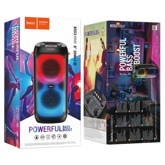 مكبر صوت بلوتوث خارجي مع ميكروفون مزدوج BS53 مانهاتن
