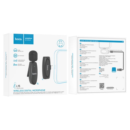 ميكروفون لافاليير لاسلكي رقمي كريستال L15 iP
