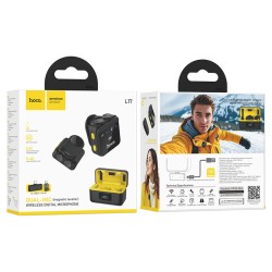 ميكروفون لافاليير لاسلكي رقمي مزدوج المايكروفون (iP/Type-C) L17